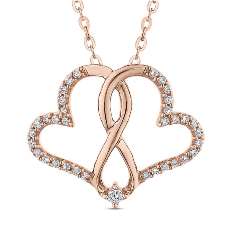 Silber Gebirgskette Diamant Anhänger