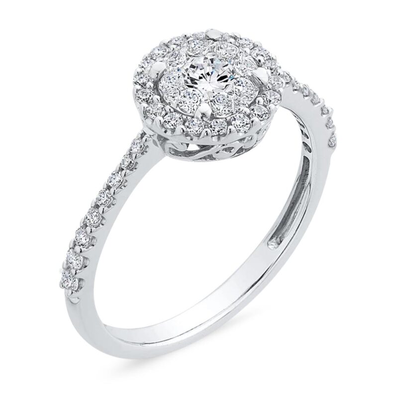 18K Gelbgold Eukalyptus Diamant Ohrringe