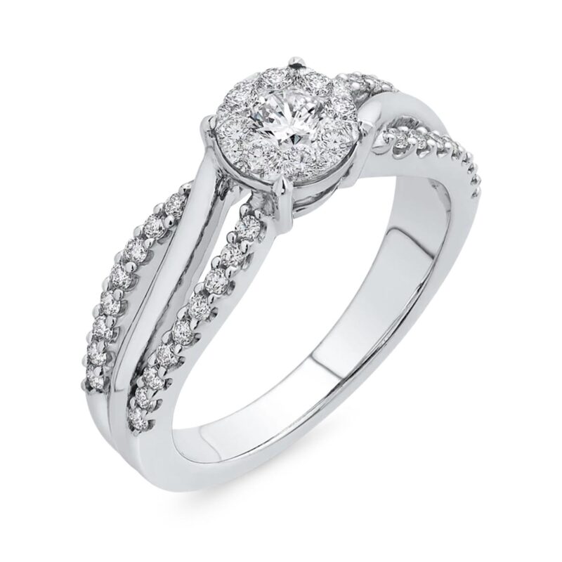 Silber Diamant Wellen Anhänger