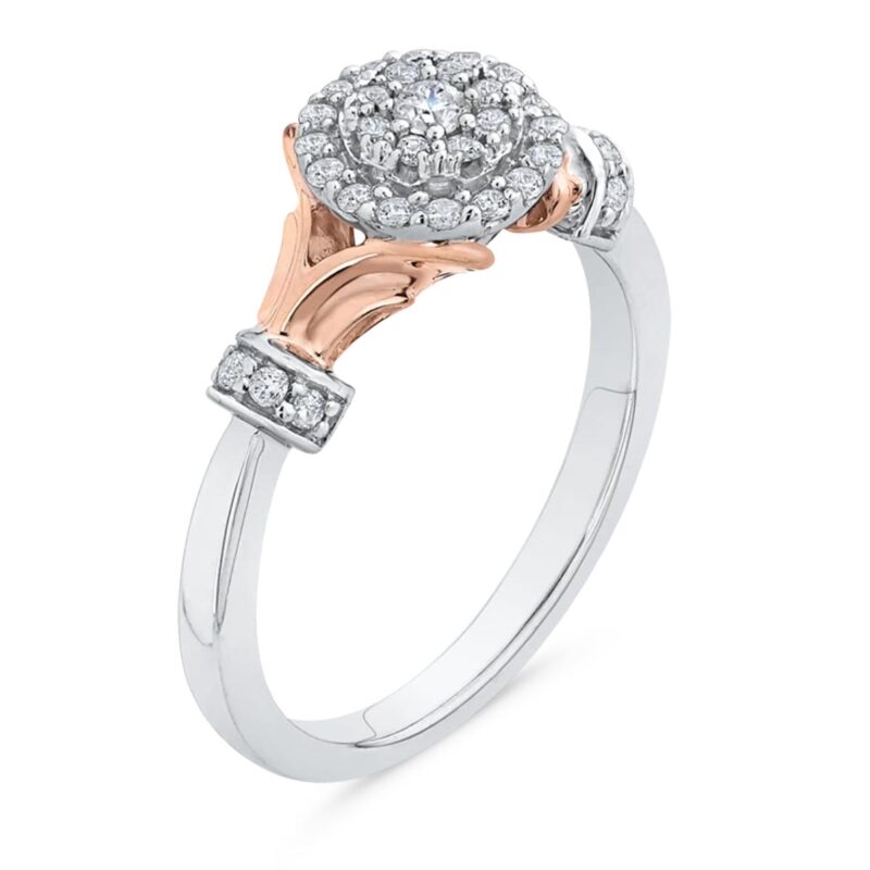 18K Weißgold Saphir Pavé Twist Anhänger