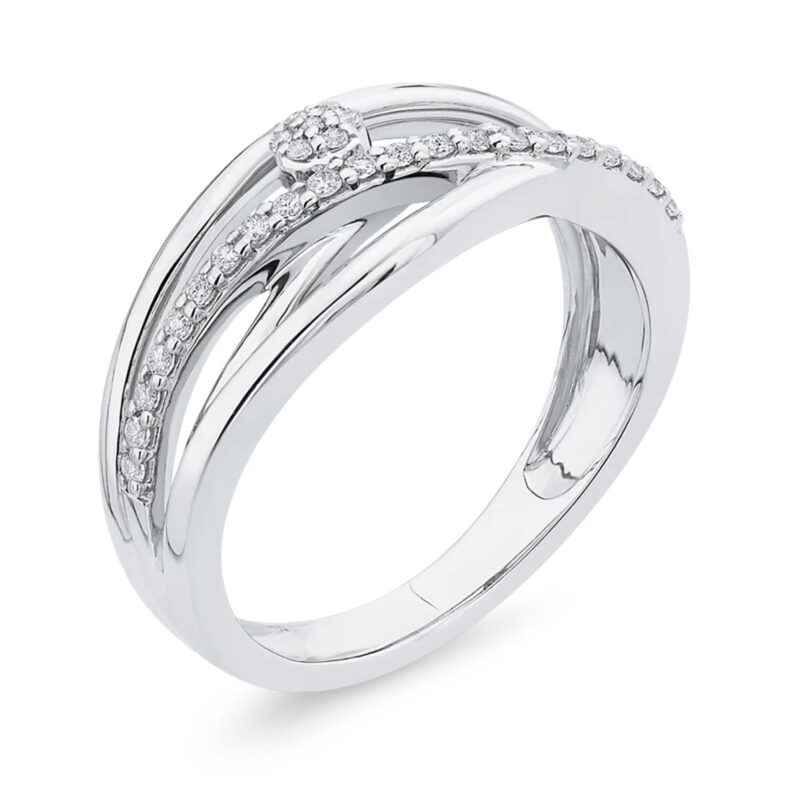 Platin Saphir Twist Anhänger